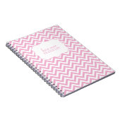 Roze Sweet Chevron Speciaal Spiral Notitieboek (Rechterzijde)