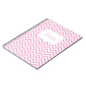 Roze Sweet Chevron Speciaal Spiral Notitieboek (Linkerzijde)