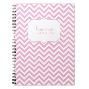 Roze Sweet Chevron Speciaal Spiral Notitieboek