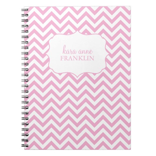 Roze Sweet Chevron Speciaal Spiral Notitieboek (Voorkant)