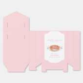 Roze Sweet Floral Cutie Pie Raspberry Baby shower Bedankdoosjes (Ongevouwen)