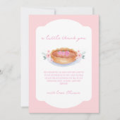 Roze Sweet Floral Cutie Pie Raspberry Baby shower Bedankkaart (Voorkant)