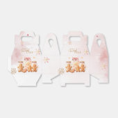 Roze Sweet Gingerbread Kerstmeisje Verjaardag Bedankdoosjes (Uitgevouwen)