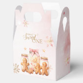 Roze Sweet Gingerbread Kerstmeisje Verjaardag Bedankdoosjes (Geopend)