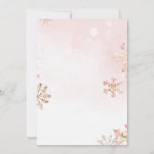 Roze Sweet Gingerbread Kerstmeisje Verjaardag Bedankkaart (Achterkant)