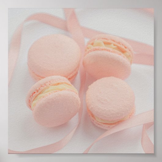 Roze Sweet Macarons keuken poster | Macarons (Voorkant)