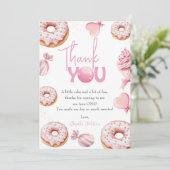 Roze Sweet One Verjaardag Bedankt (Staand voorkant)