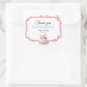 Roze Sweet One Verjaardag Favor Stickers (Tas)