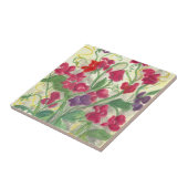 Roze Sweet Pea Waterverf Flower Garden Tegel Art Tegeltje (Zijkant)