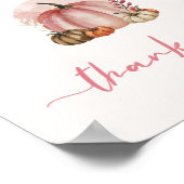 Roze Sweet Pumpkin Baby Meisje Douche Kaart Boek G Poster (Hoek)