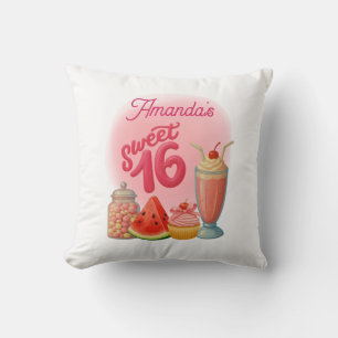 Roze Sweet Sixteen Verjaardag Kussen Cadeau