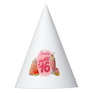 Roze Sweet Sixteen Verjaardagsfeesthoeden Feesthoedjes