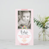 Roze - Sweet - Winkel Lollipop - Uitnodiging op fe (Staand voorkant)