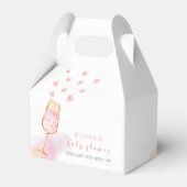 Roze Sweetheart Champagne Valentijns Baby shower Bedankdoosjes (Achterkant)