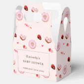Roze Sweetheart Donuts Valentijns Baby shower Bedankdoosjes (Geopend)