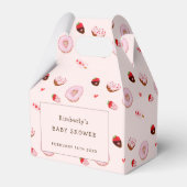 Roze Sweetheart Donuts Valentijns Baby shower Bedankdoosjes (Voorkant Zijde)