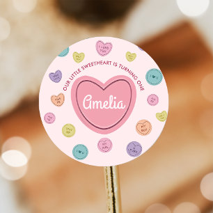 Roze Sweetheart Snoep Valentijn Verjaardag Sticker