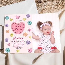 Roze Sweetheart Snoep Valentijn Verjaardagsfoto Kaart