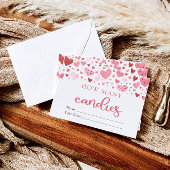 Roze Sweetheart Valentijn Hoeveel Snoepjes spel Informatiekaartje