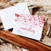 Roze Sweetheart Valentijn Hoeveel Snoepjes spel Kaart