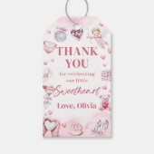 Roze Sweetheart Valentijn Verjaardag Gift Label Cadeaulabel (Voorkant)