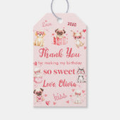 Roze Sweetheart Valentijn Verjaardag Gift Label Cadeaulabel (Voorkant)