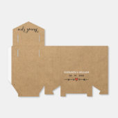 Roze Sweethearts & Arrows Rustic Wedding Dank je Bedankdoosjes (Uitgevouwen)