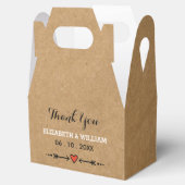 Roze Sweethearts & Arrows Rustic Wedding Dank je Bedankdoosjes (Geopend)