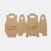 Roze Sweethearts & Arrows Rustieke Liefde & Bedank Bedankdoosjes (Uitgevouwen)