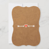 Roze Sweethearts & Arrows White Save the Date (Achterkant)