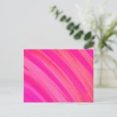 Roze Swirl Abstract Briefkaart (Staand voorkant)