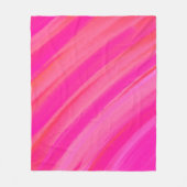Roze Swirl Abstract Fleece Deken (Voorkant)