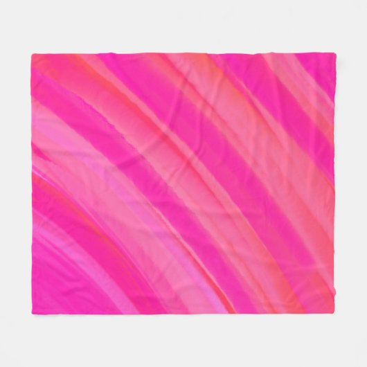 Roze Swirl Abstract Fleece Deken (Voorkant (Horizontaal))