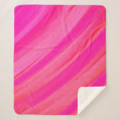 Roze Swirl Abstract Sherpa Deken (Voorkant)