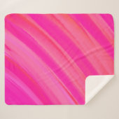Roze Swirl Abstract Sherpa Deken (Voorkant (horizontaal))