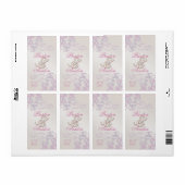 Roze Swirl Champagne Jeweled Wine Label (Full Sheet)