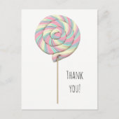 Roze Swirl Lollipop Briefkaart (Voorkant)