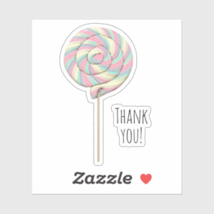 Roze Swirl Lollipop Contour Sticker
