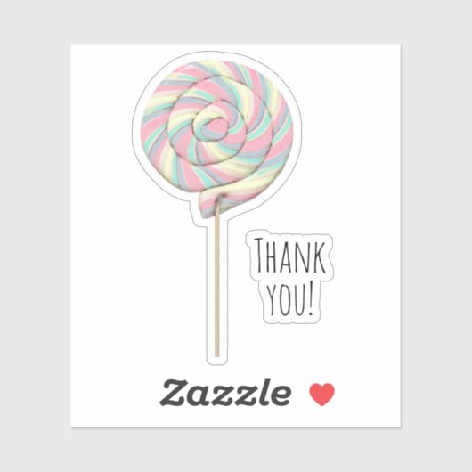 Roze Swirl Lollipop Contour Sticker (Vel)