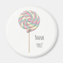 Roze Swirl Lollipop Magnet