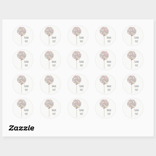 Roze Swirl Lollipop Sticker (Vel)