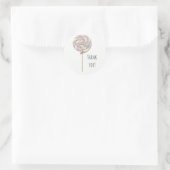 Roze Swirl Lollipop Sticker (Tas)