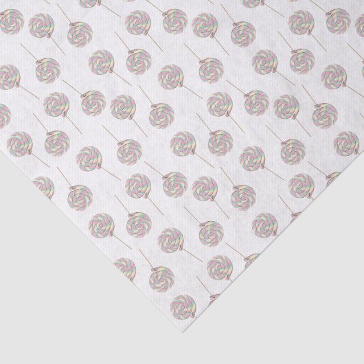 Roze Swirl Lollipop Tissue Paper Tissuepapier (Detail)