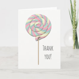 Roze Swirl Lollipop Wenskaart Kaart