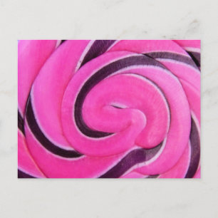 Roze Swirl Lolly Briefkaart