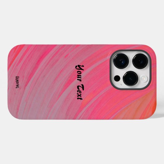 Roze Swirl Mobiele Telefoon Case HAmbyWG (Achterkant (horizontaal))