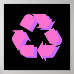 Roze symbool poster