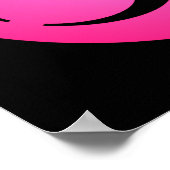 Roze symbool voor biogevaren, Poster (Hoek)