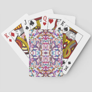 Roze symmetrisch patroon pokerkaarten