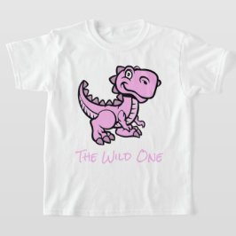 Roze T Rex Dinosaurus Gepersonaliseerde naam T-shirt